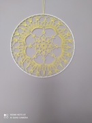 ozdoba na ścianę/ okno - serwetka w obręczy