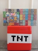 KLOCKI MAGNETYCZNE 200 SZT – ŚWIAT MINECRAFT + POJEMNIK TNT + 5 FIGUREK!