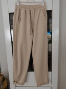 Spodnie dresowe beżowe zdobione przy nogawce MEGI