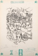 Edward Dwurnik 1978 rok Grafika sygnowana numerowana stemple