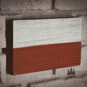 Drewniana flaga POLSKI