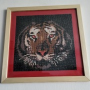 Tygrys Obraz zrobiony haftem diamentowym w ramce