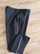 Spodnie damskie 4XL zgrabne eleganckie cygaretki 48 wyrazisty lam-pas106