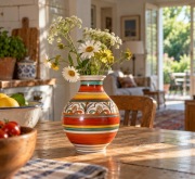 Wazon KAESTNER SAXONIA Handgemalt Porcelana Vintage Lata 50/60. 16 cm