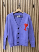 Fioletowy kardigan AMI Paris unisex