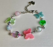 Bransoletka z koralików handmade motyle