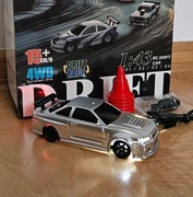 Nissan Skyline R34 RC Drift 1:43 4WD - Idealny na prezent