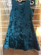 Welurowa sukienka 5 lat ciemny turkus tigerlily