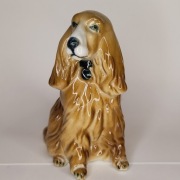 Figurka porcelanowa pies spaniel Zsolnay 