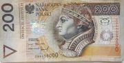 Banknot 200 zł kolekcjonerski rzadkie numery