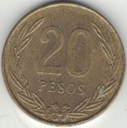Kolumbia 20 pesos 1984 - 25 mm nr 3