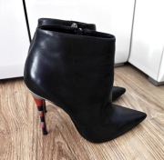 Botki Kazar szpilki skóra naturalna licowa rozmiar 38