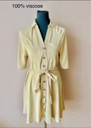 Damska sukienka beżowa H&M XS 34 100% wiskoza