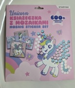 UNIKORN KOLOROWANKA KSIĄŻECZKA Z MOZAIKAMI PIANKOWE NAKLEJKI