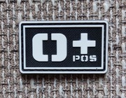 Grupa krwii O Rh + Naszywka fluorescencyjna 3D Morale Patch Rzep
