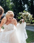 Suknia Sukienka ślubna z kołem i welonem 