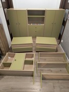 Bardzo fajne meble dziecięce-unikatowe, komplet szafy, półki, skrzynie10szt