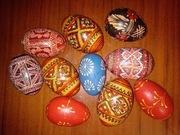 Pisanki Wielkanocne drewniane - 10 szt.