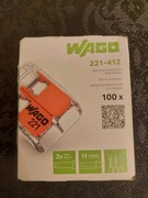  Szybkozłączka WAGO  uniwersalna 2x0,2-4mm² 221-412 drut linka 100szt