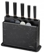 Komplet noży zestaw deski w bloku marmur czarny Klausberg 5 szt.