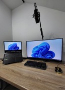 Zestaw gamingowy: laptop RTX3060 + monitor 32" + peryferia + fotel