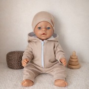 Ubranko dla lalki Baby Born 43 cm-Rampers z zamkiem,czapka .