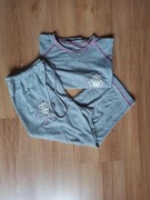 Urocza piżamka piżama w żabki, komplet - góra i dół