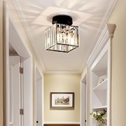 Czarny kryształowy mini żyrandol E27 Art Deco