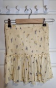 Spódniczka Kappahl 146 - 152 cm jasnożółta w kwiatki