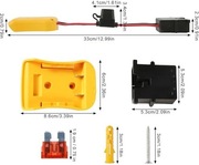 Przejściówka adapter do baterii Dewalt 18V/20V bezpiecznik 40A, wiązka