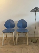 Dwa krzesła Calligaris Basil niebieskie (petrol blue)