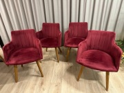 Woodica Fotel Krzesło dębowe lakierowane tapicerowane NF-132 - lite drewno