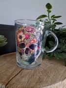 Szklanka kubek Handmade 400ml Gotycka czaszka 