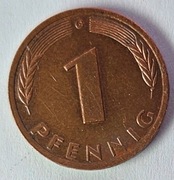 Niemcy RFN 1 fenig pfennig 1980 mennica G