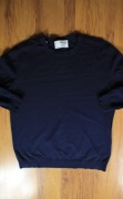 Sweter Selected Homme r. XL granatowy męski cienki bawełniany okrągły