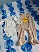 Komplet śpiochy welur body bawełna 68