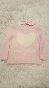 Nowy, różowy, sweterek dla dziewczynki 0-3 mce