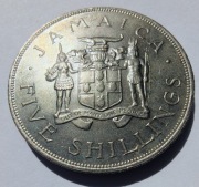 JAMAJKA brytyjska 5 Shillings 1966 ŁADNA