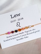 Bransoletka z kamieni naturalnych znak zodiaku LEW