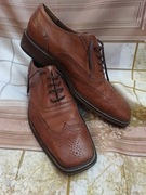 Półbuty, Buty męskie Villione brogsy brązowe 42 klasyczne