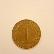 Moneta 1 austriacki szyling z 1985r , Aukcja 3.20