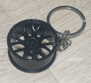 Breloczek z felgą czarny
