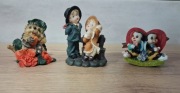 Figurki z żywicy 3 sztuki