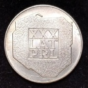 Moneta 200 zł 30 lat PRL srebro próba Ag 625