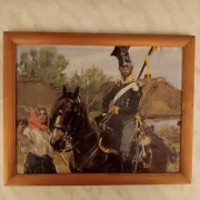 SPRZEDAM KOPIĘ OBRAZU WOJCIECHA KOSSAKA "UŁAN I DZIEWCZYNA  (1857-1942)