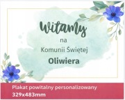 Tablica powitalna na Komunię Świętą – plakat A3+ z personalizacją
