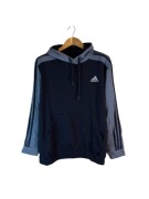 Bluza z kapturem Adidas granatowa logo paski m