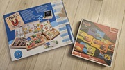 Zestaw zabawek tablica magnetyczno - kredowa i domino Auta