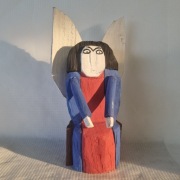 rzeźba ludowa ANIOŁ - Jan Mika 36 cm