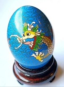 Chińskie orientalne jajko cloisonne cloisonné ozdobne dekoracyjne emalia